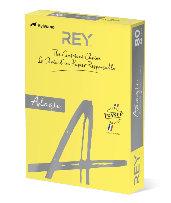 Rey Adagio A4 Ream Left Yellow66