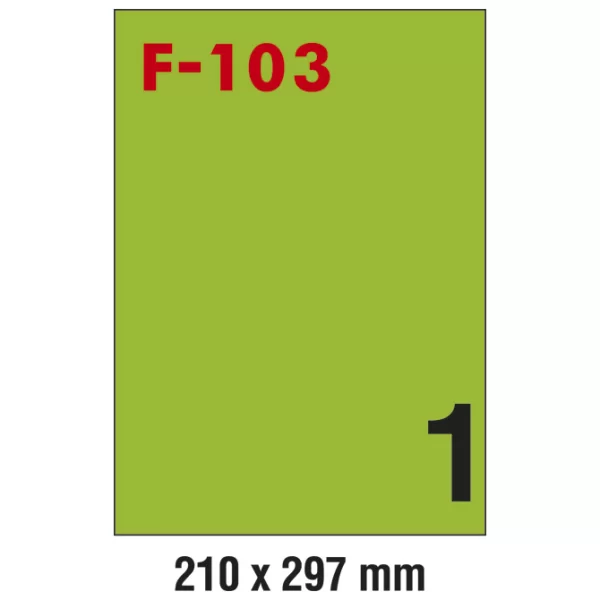 Etikete ILK 210x297mm pk100L Fornax F-103 zelene