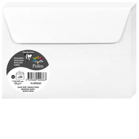 114x162 Env Blanc Ir Ise Adhe 120g Par 20