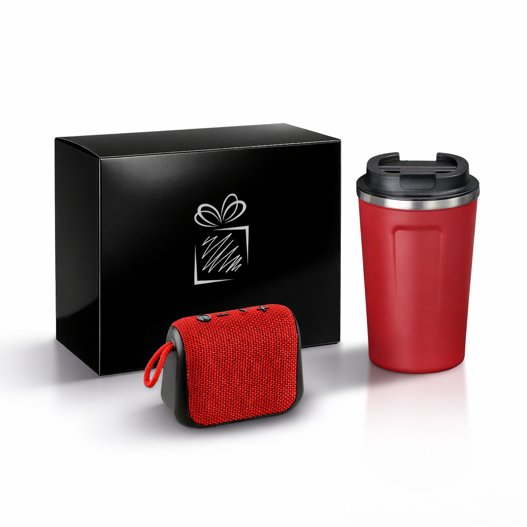 Set za poklon s crvenim detaljima