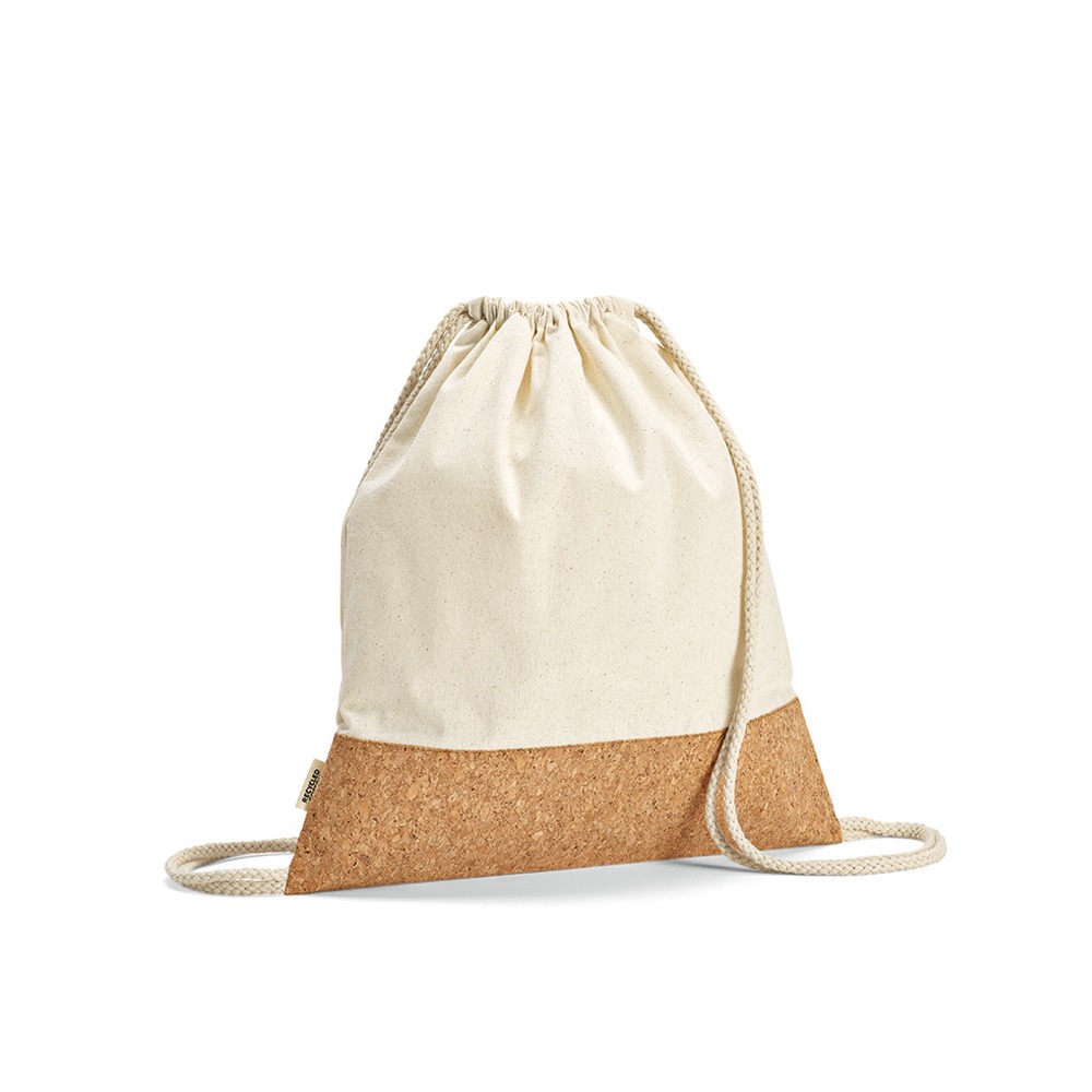 0020980 orizaba drawstring bag rcotton 180gsm and cork