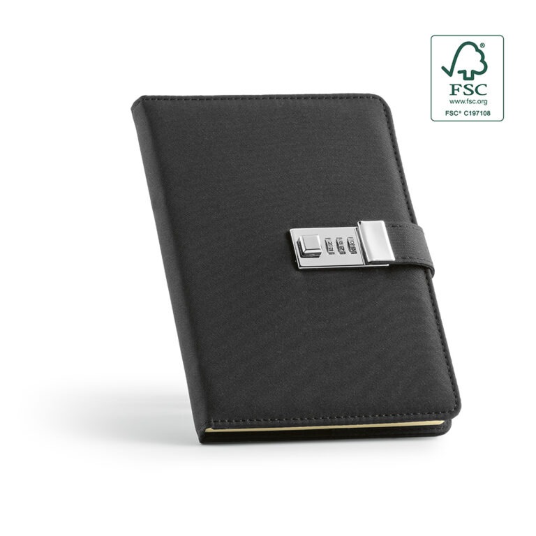 0148527 melville a5 notebook rpet metal lock and 70gsm fsc 192 pages