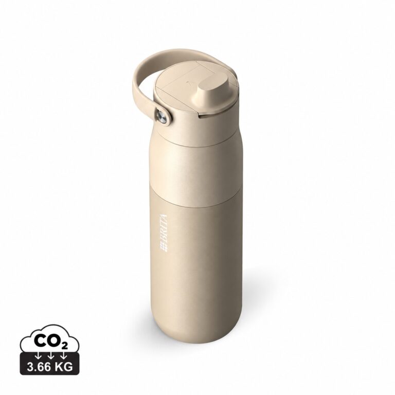 Bež BRITA boca s CO₂ oznakom